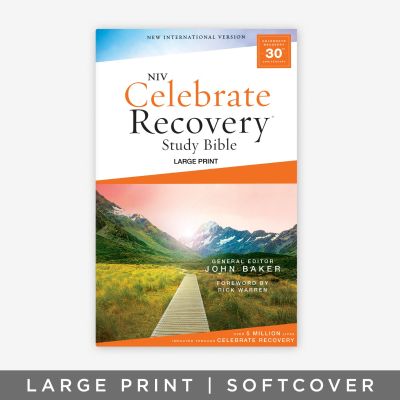 Large Print Celebrate Recovery Study Bible NIV (Softcover) 11pt font