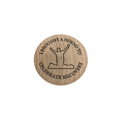Celebrate Recovery Wooden Nickel